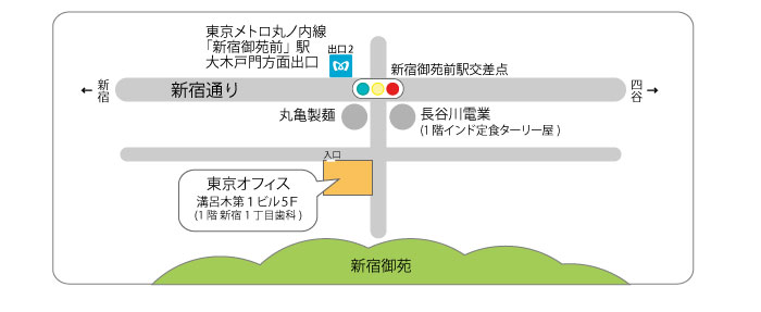 ブリックス株式会社東京オフィス地図